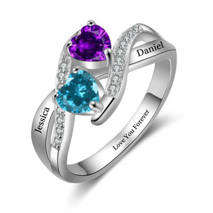 Forever & Always - Personalized Promise Birthstones Ring