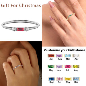 Personalized Birthstone Memorial Ring - Gift For Christmas