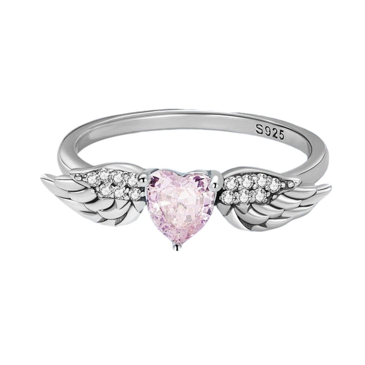 I'm a Wife to a Husband Personalized Circle Wings Memorial Ring