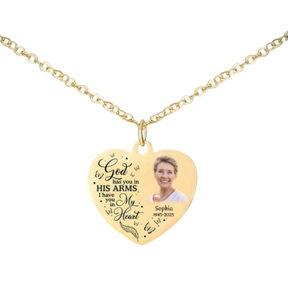 Personalized Those We Love Don't Go Away Memorial Necklace