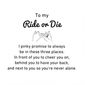 Ride Or Die Couple Promise Sterling Silver Ring