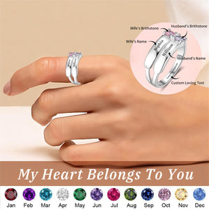 Love You Forever - Personalized Promise Birthstones Ring