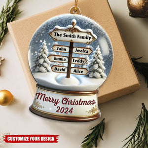 Merry Christmas - Personalized Family Ornament