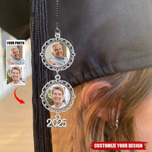 Personalized 2025 Memorial Gift Graduation Tassel Photo Charm