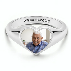 Personalized Heart-shaped Photo Ring