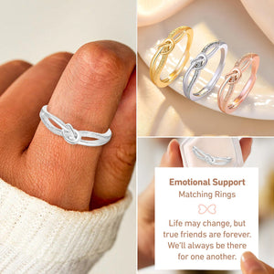 True Friends Are Forever Emotional Support Matching Infinity Ring