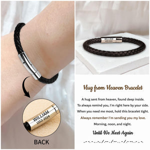 Hug From Heaven - Personalized Leather Bracelet