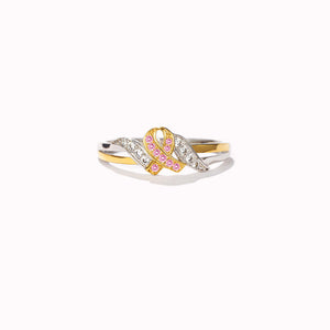 It's OK To Not Be OK Pink Ribbon Ring