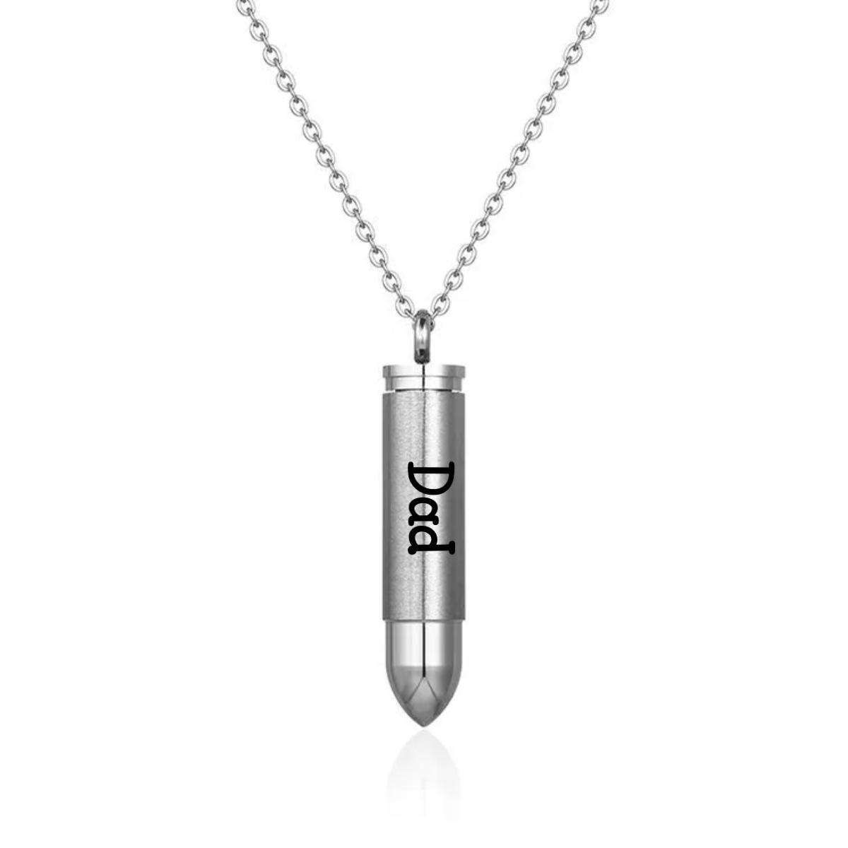 Personalized Bullet Urn Necklace for Ashes , Loss of Dad Gift for Daughter