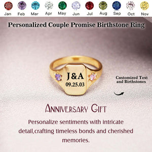 Personalized Custom Initial & Special Date Ring