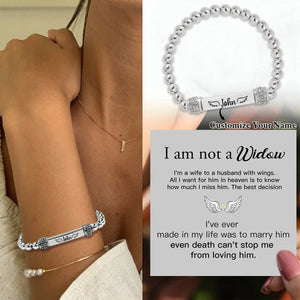 Personalized I'm A Wife To A Husband With Wings Bracelet