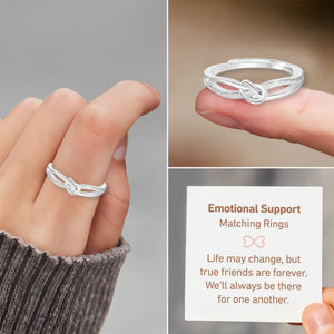 True Friends Are Forever Emotional Support Matching Infinity Ring