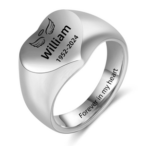 Personalized Custom Engraved Name & Date Memorial Ring