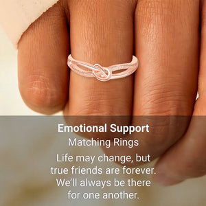 True Friends Are Forever Emotional Support Matching Infinity Ring