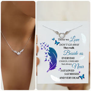 Personalized Angel Wing Memorial Necklace