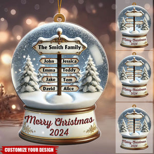 Merry Christmas - Personalized Family Ornament