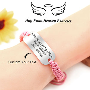 Personalized Engraved Memorial Text Personalized Rope Bracelet