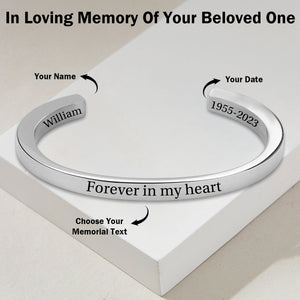 Personalized Memorial Cuff Urn Bracelet