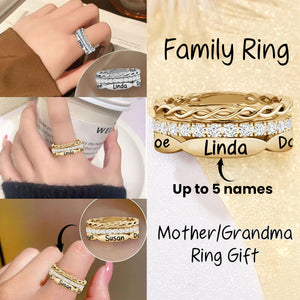 Personalized Grandma Mom  Stacking Name Rings