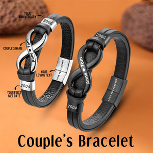 Love You Forever - Personalized Infinity Couple Bracelets