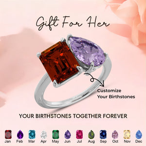 Our Forever Love - Personalized Promise Birthstones Ring