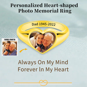 Personalized Heart-shaped Photo Ring