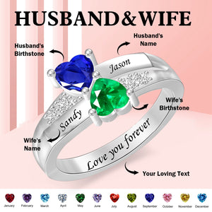 Love You Forever - Personalized Promise Birthstones Ring