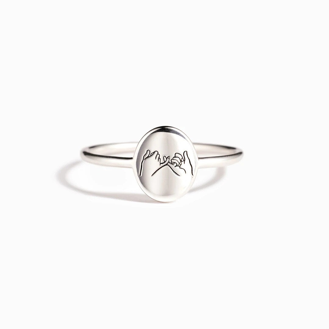 Ride Or Die Couple Promise Sterling Silver Ring