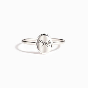 Ride Or Die Couple Promise Sterling Silver Ring