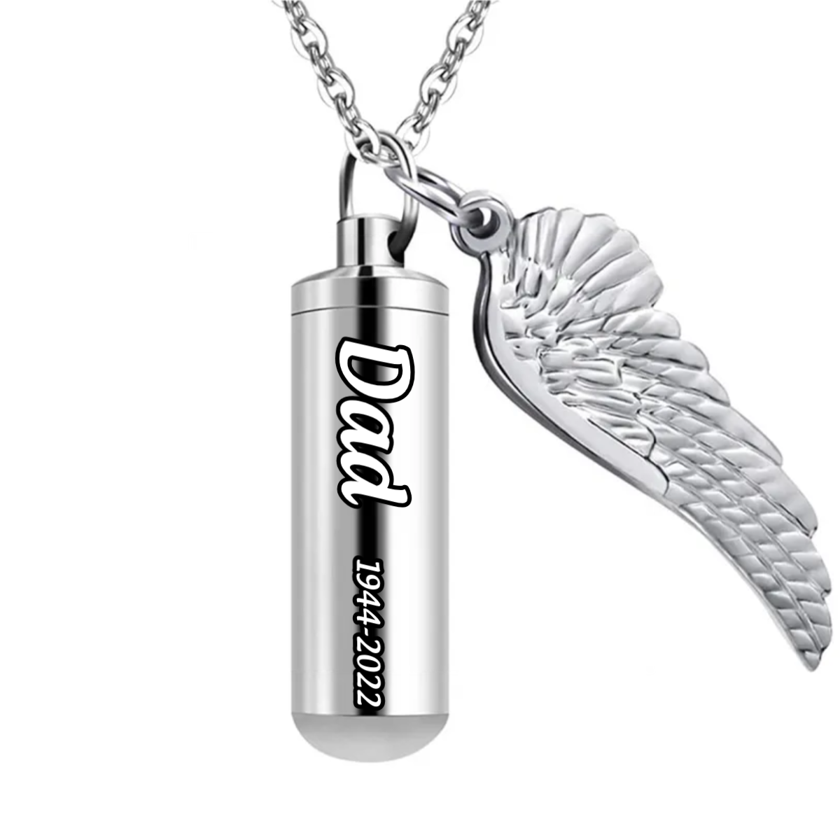 Personalized Cremation Urn Wing Engraved Memorial Human Urns Women Necklace