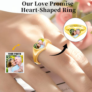 Personalized Heart-shaped Photo Ring