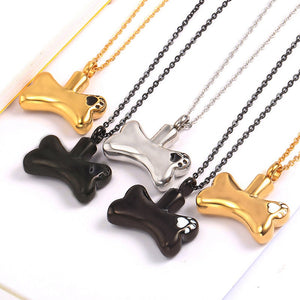 Personalized Memorial  Pet Dog Bone Urn Necklace - Gift For Pet Lovers