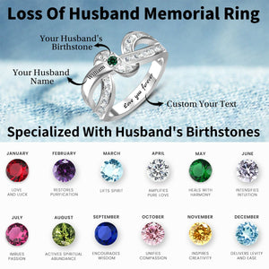 Personalized Birthstone Name Memorial Ring