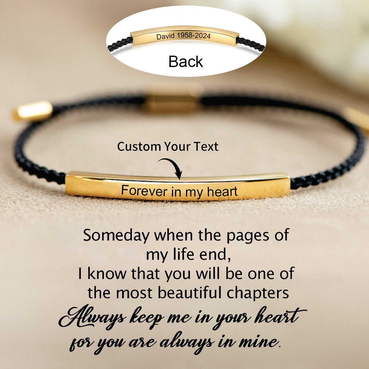 Personalized Custom Text Multicolor Bracelet For Women - Gift For Christmas