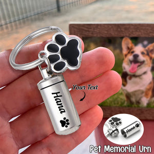 Stay With Me Forever-Personalized Memorial Pet Urn Keychain