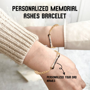 Personalized Urn Bracelet for Ashes,Loss of Dad Gift for Daughter