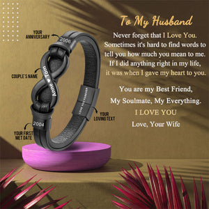 Love You Forever - Personalized Infinity Couple Bracelets