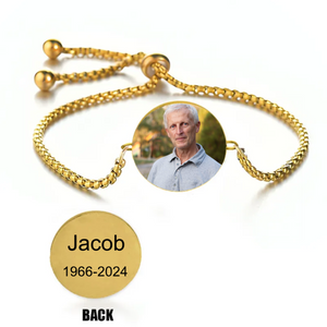 Personalized Photo Name&Date Memorial Bracelet - Christmas Gift 2024