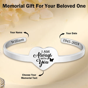 Personalized Heart Stainless Steel Memorial Bracelet