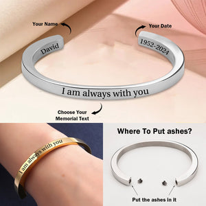 Personalized Memorial Cuff Urn Bracelet