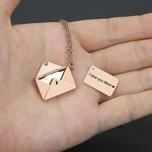 Mother's Day Gift-Custom Love Photo Letter Envelope Necklace