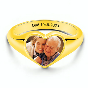 Personalized Heart-shaped Photo Ring