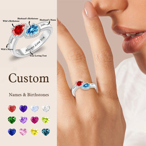 Our Forever Love - Personalized Promise Birthstones Ring