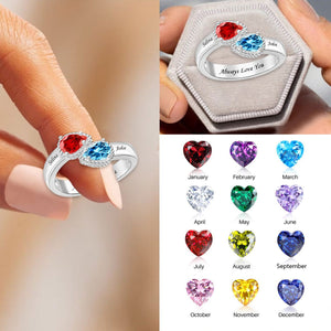 Our Forever Love - Personalized Promise Birthstones Ring