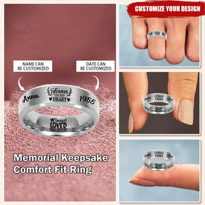 In Loving Memory Personalized Memorial Keepsake Comfort Fit Ring