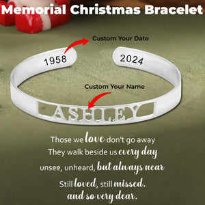 Personalized Custom Engraved Name& Date Memorial Bracelet