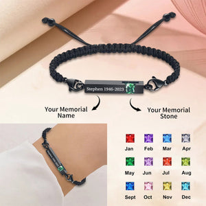 Personalized Birthstone Memorial Urn Bracelet