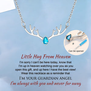 Personalized Memorial Birthstone Deer Urn Necklace - Gift For Christmas