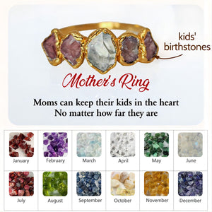 Personalized Grandma Mom Birthstone Ring