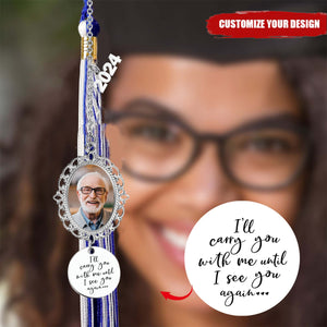 Personalized Memorial Graduation 2024 Tassel Photo Charm